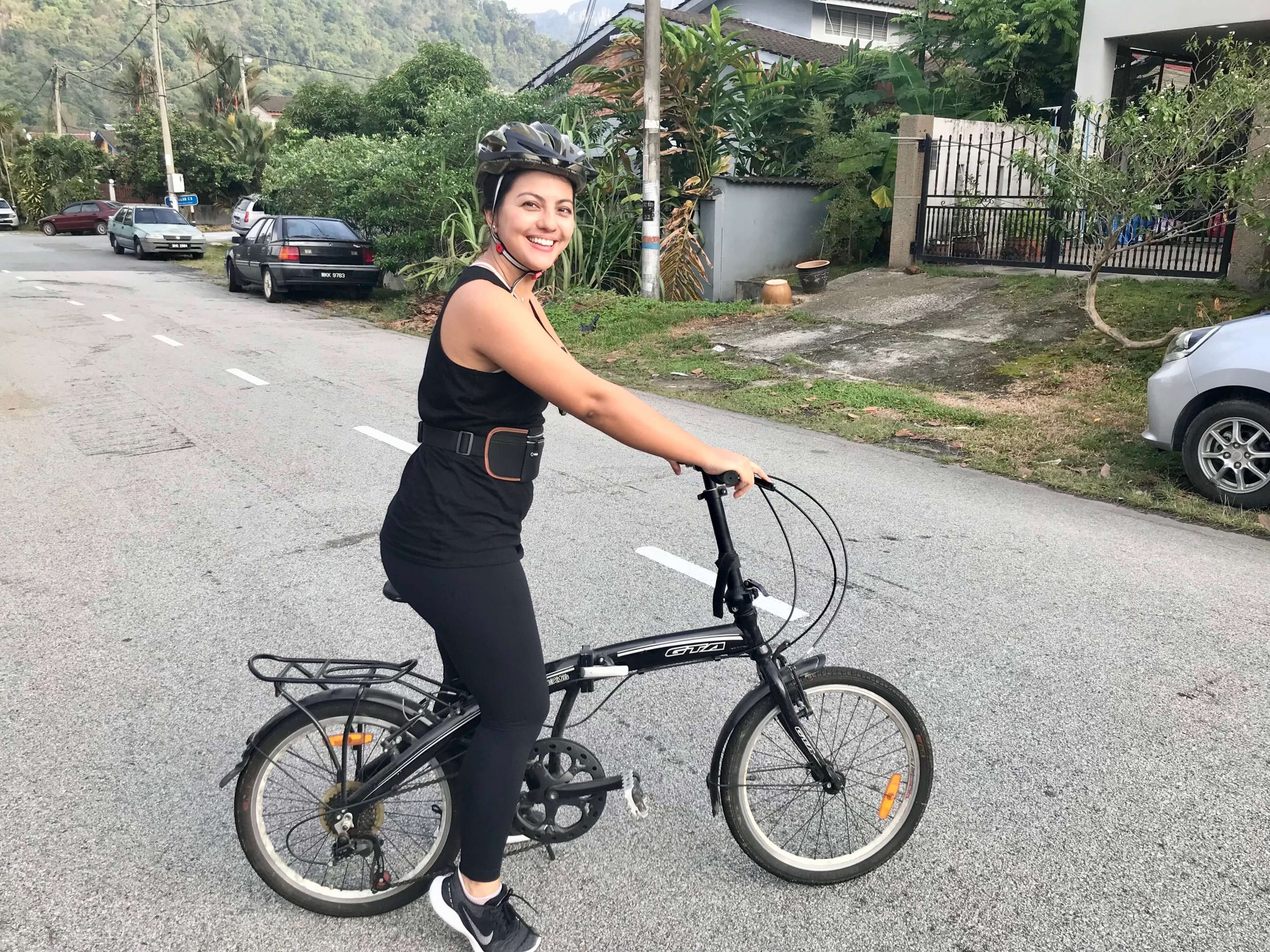 me testing out all the problems with folding bikes